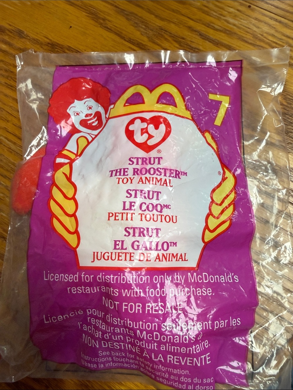 Ty Purple Strut the Rooster Plush Toy new